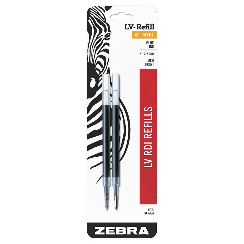 Pens|Zebra Sarasa Dry Gel-Ink Pen Refill, Medium Point, Blue Ink, 2 Pack (87022)