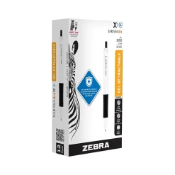 Pens|Zebra Sarasa Dry X1+ Retractable Gel Pen, Medium Point, 0.7mm, Black Ink, Dozen (41510)